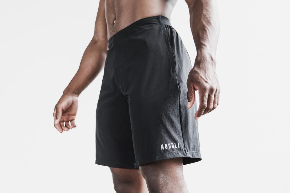 NOBULL Men's Stretch Woven 9" Shorts - Black - Ireland (3576EQPOR)